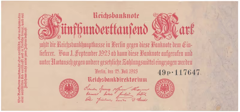 Německo, 500 000 Mark 1923, Ro.91b