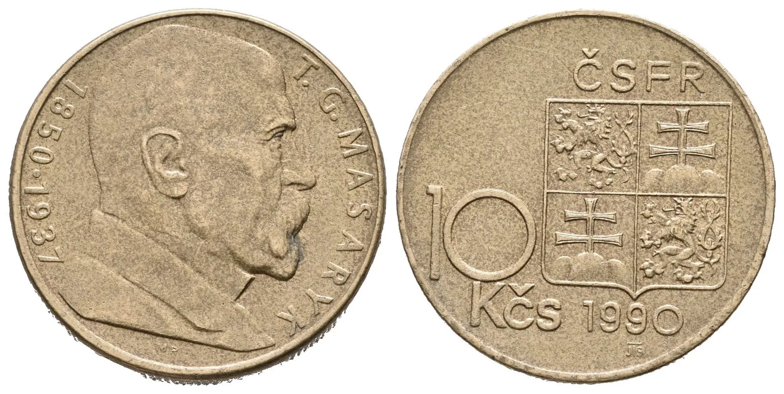 10 Kčs 1990, varianta A, Aurea.90a, krásná zachovalost_RR! — 1