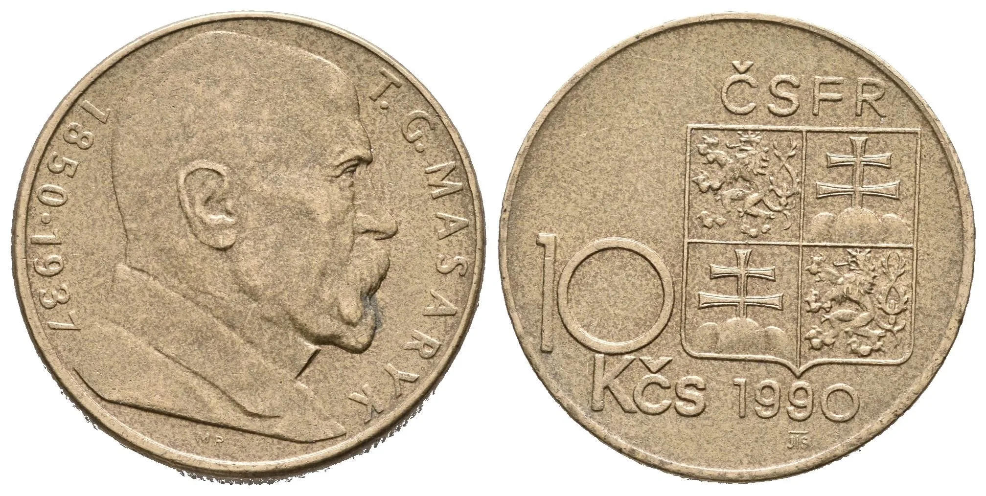 10 Kčs 1990, varianta A, Aurea.90a, krásná zachovalost_RR! — 1