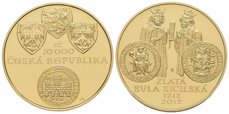 10000 Kč 2012 - Zlatá bula sicilská, PROOF