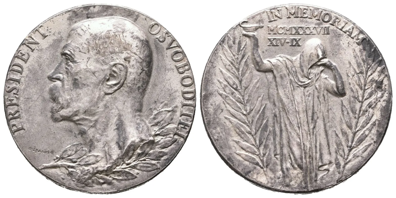 Španiel Otakar -  K úmrtí TGM, 30 mm