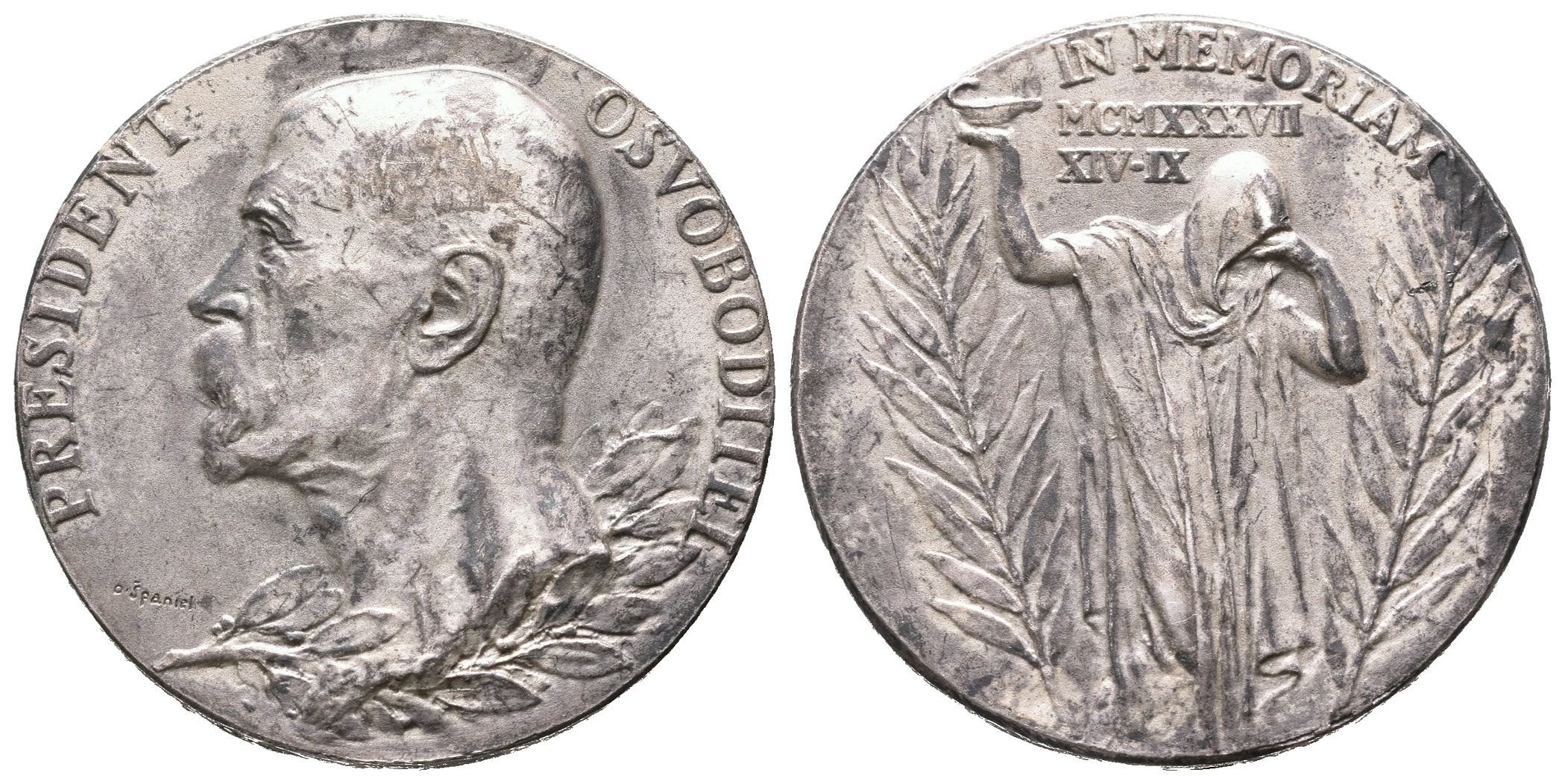 Španiel Otakar -  K úmrtí TGM, 30 mm