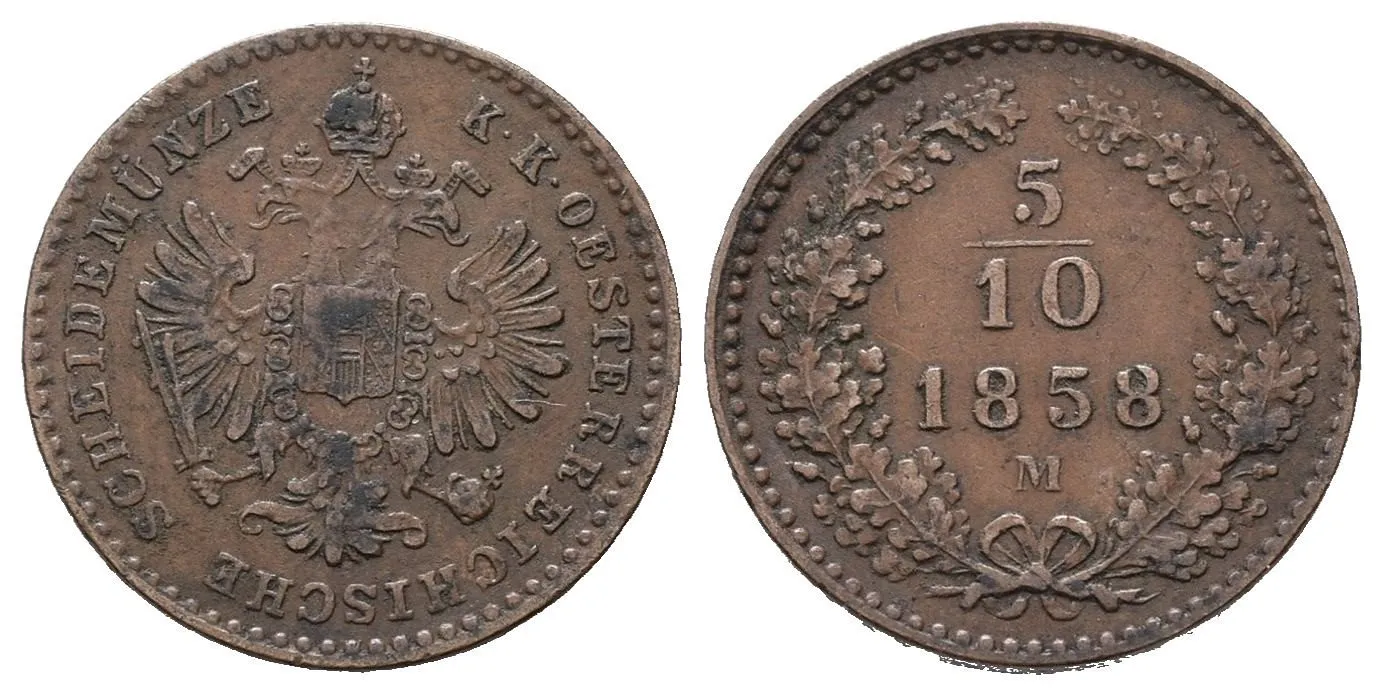 Rakouská a spolková měna, 1857 - 1892 — 1