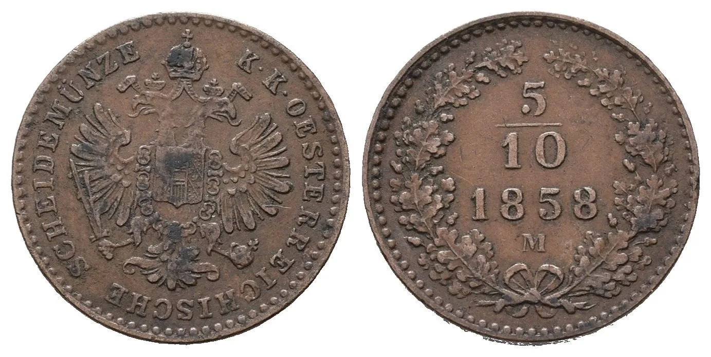 Rakouská a spolková měna, 1857 - 1892 — 1