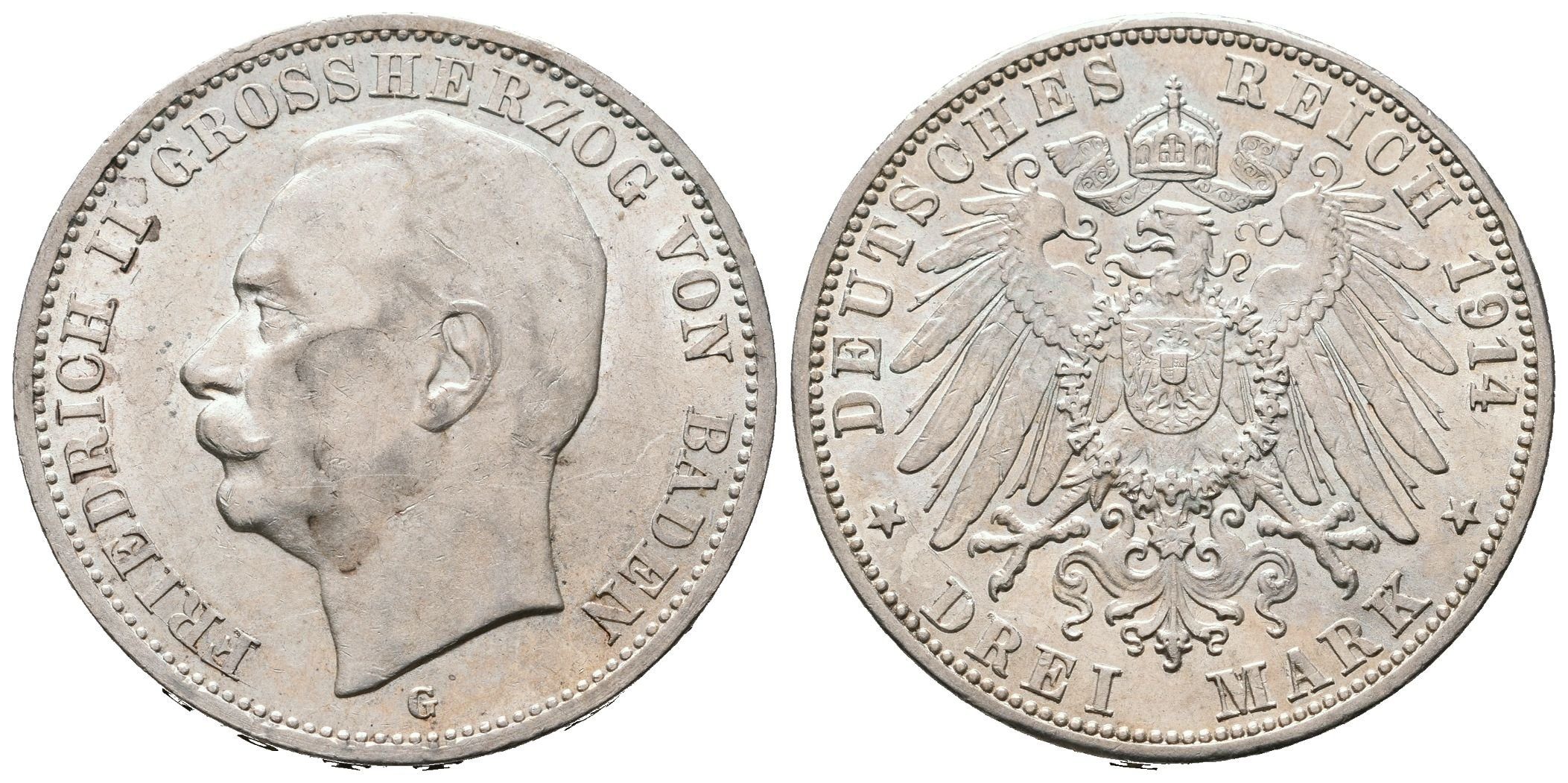 Baden, 3 Marka 1914 G