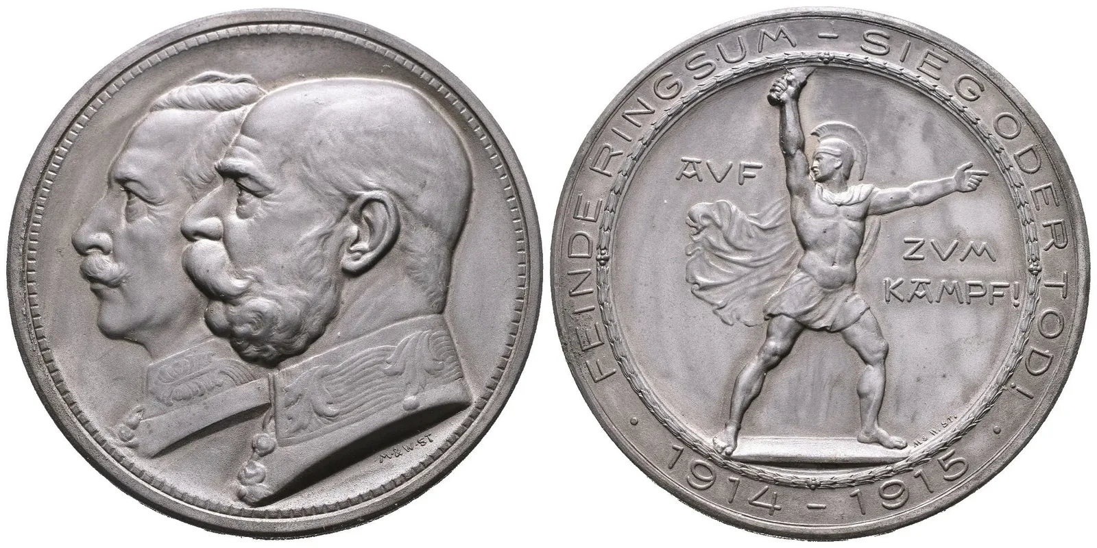 AE Medaile 1914 (MW St.) - Medaile na světovou válku. Hlava FJI. — 1