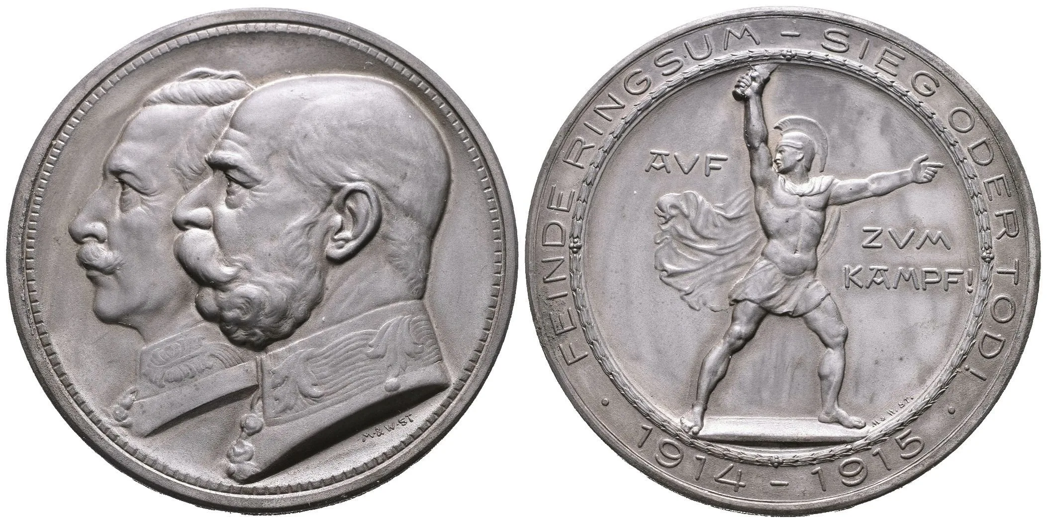 AE Medaile 1914 (MW St.) - Medaile na světovou válku. Hlava FJI. — 1