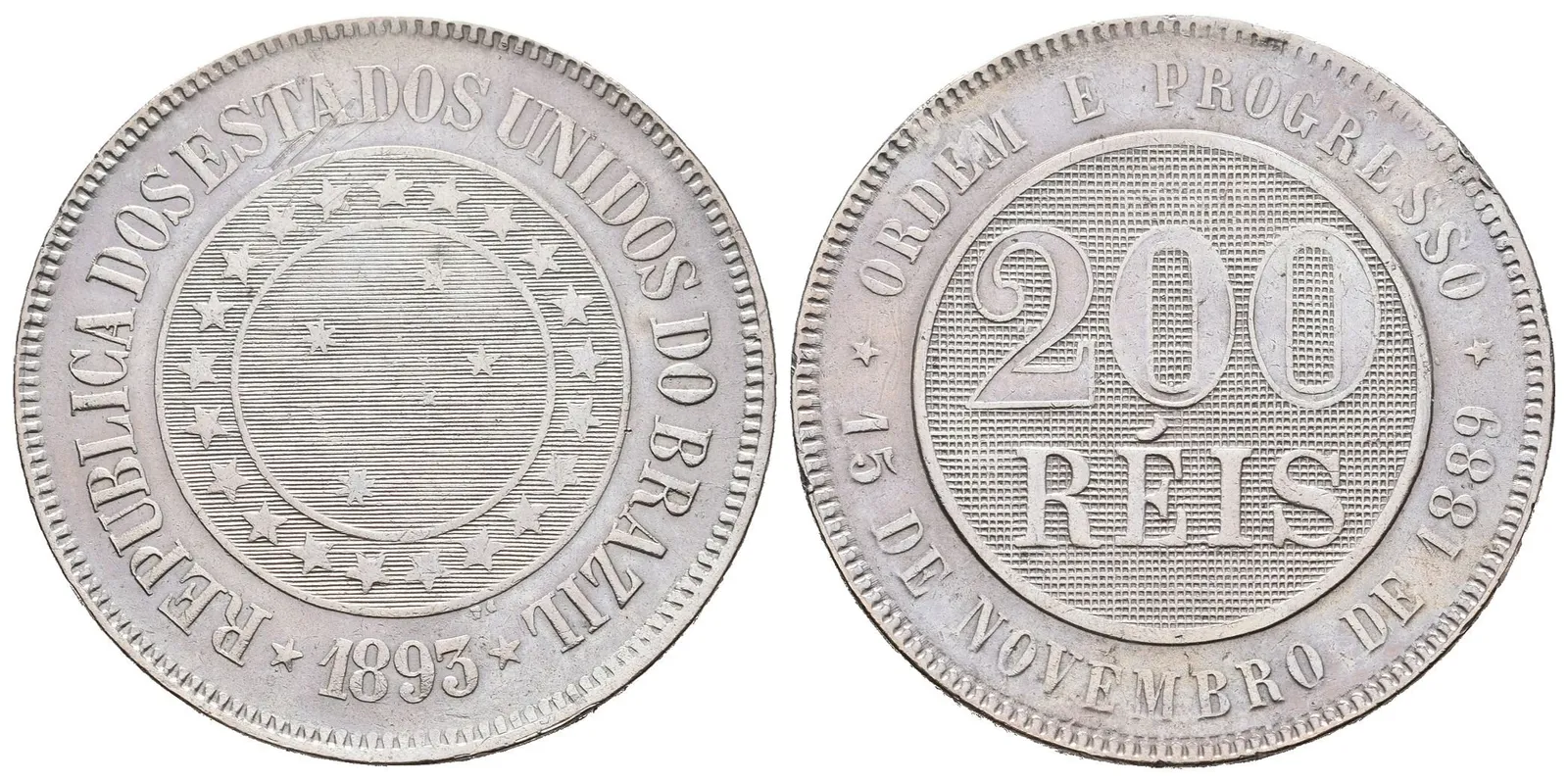 Brazílie, 200 Reis 1893