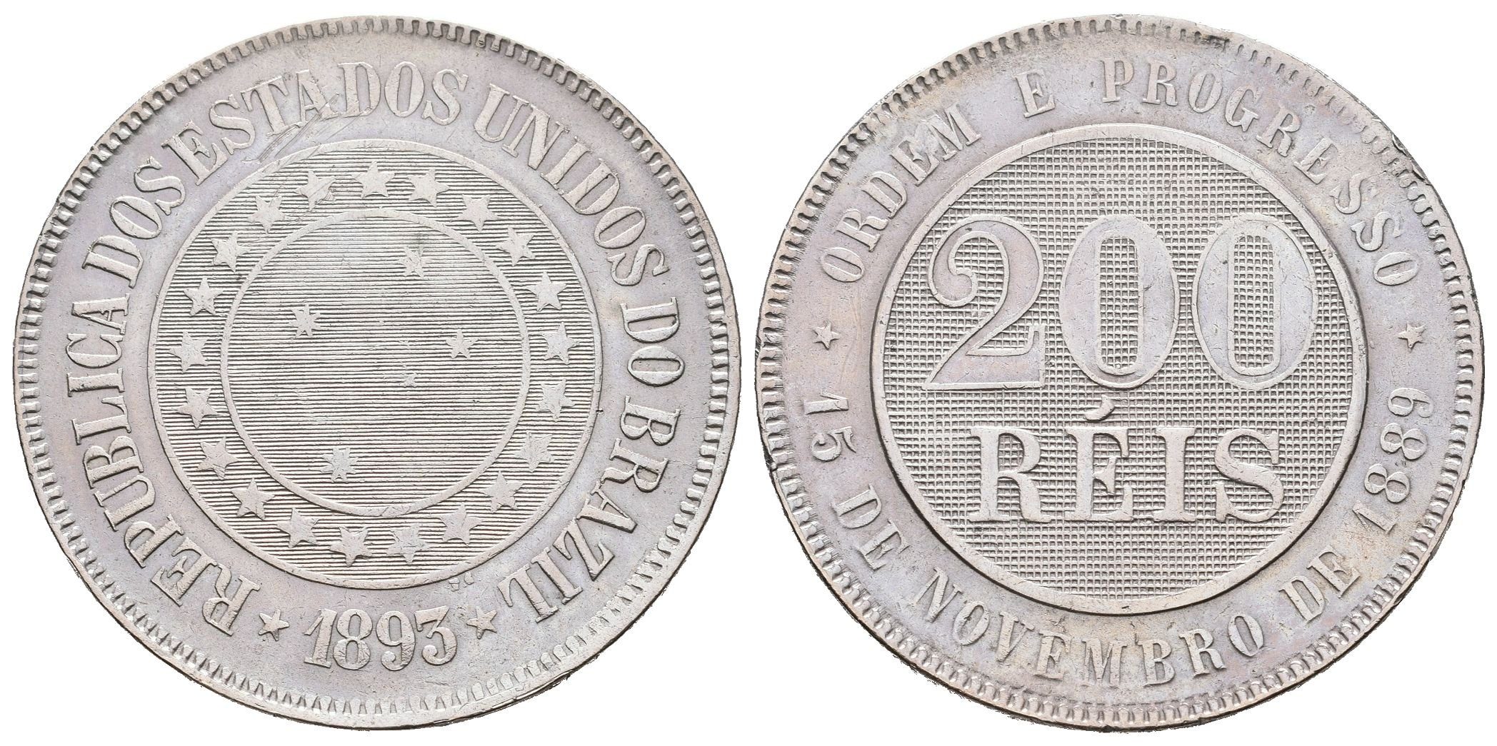 Brazílie, 200 Reis 1893