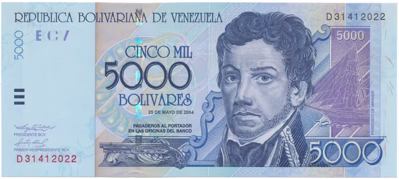Venezuela, 5000 Bolivares 2002, P.84c