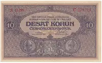 10 Koruna 1919, série O 199, Hej.9b