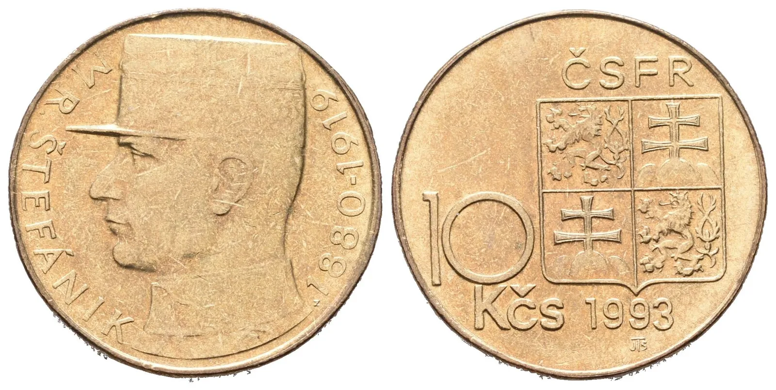 10 koruna 1993- Milan Rastislav Štefánik