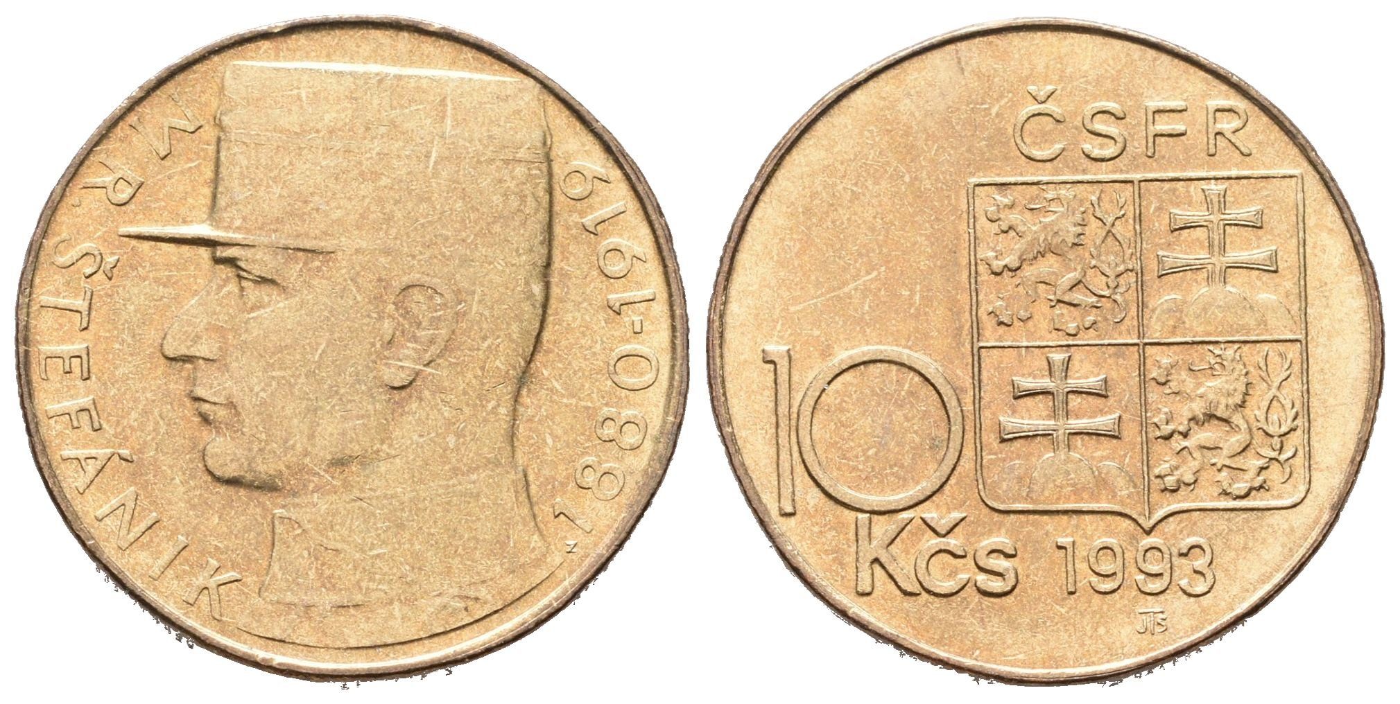10 koruna 1993- Milan Rastislav Štefánik