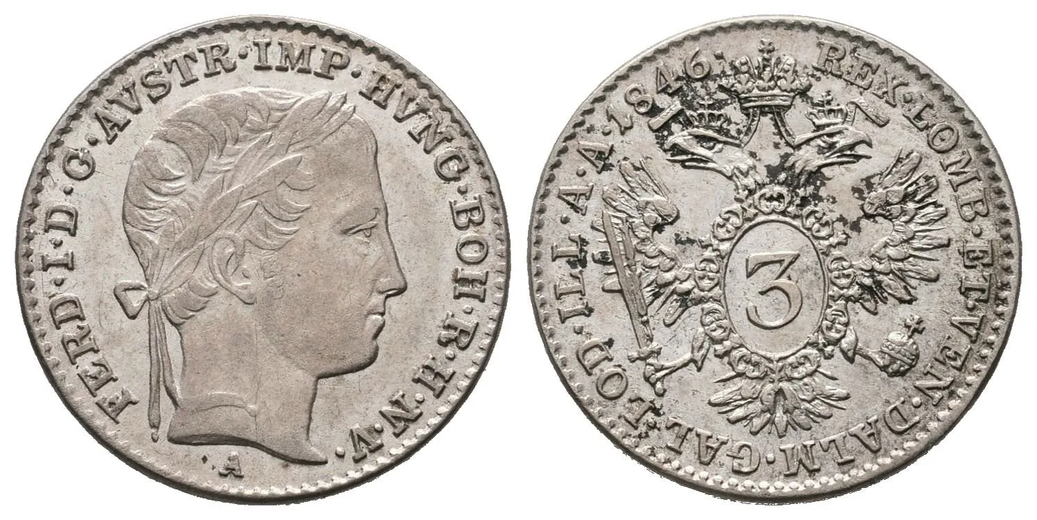 Ferdinand V., 3 Krejcar 1846 A, Vídeň
