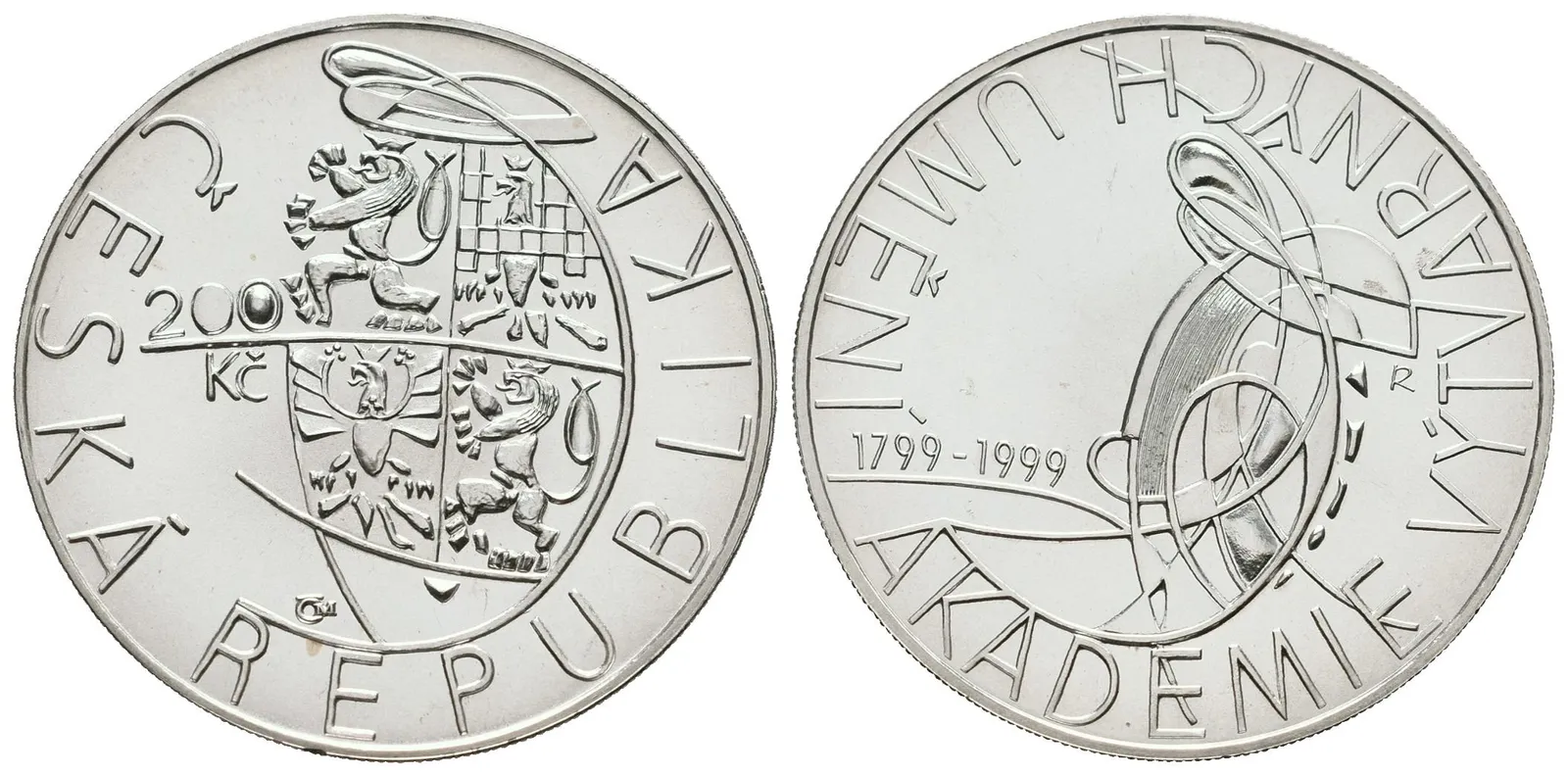 200 Kč 1999 - Akademie výtvarných umění v Praze
