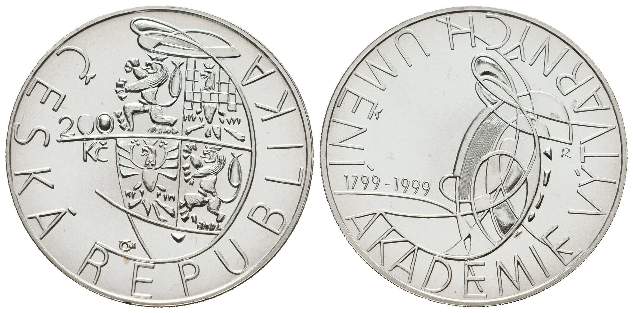 200 Kč 1999 - Akademie výtvarných umění v Praze
