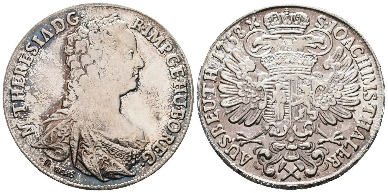 Výtěžkový tolar Marie Terezie 1758