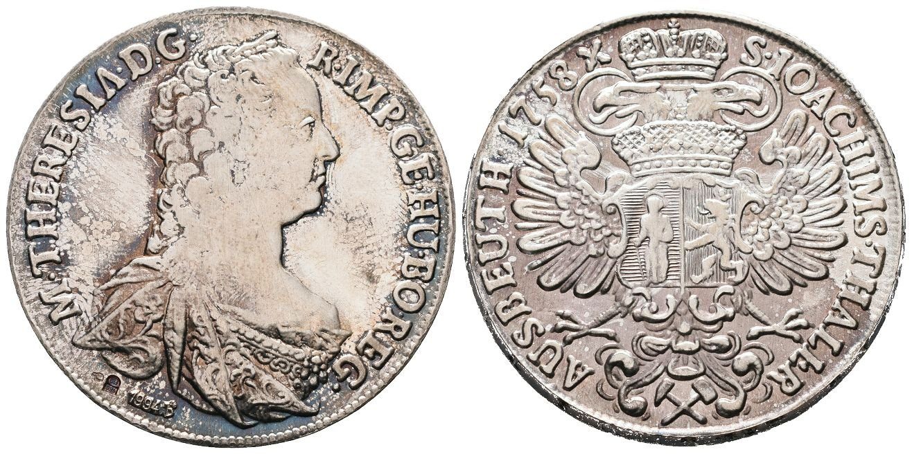 Výtěžkový tolar Marie Terezie 1758