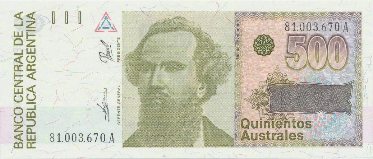 Argentina, 500 Australes (1988~1990), P.328b