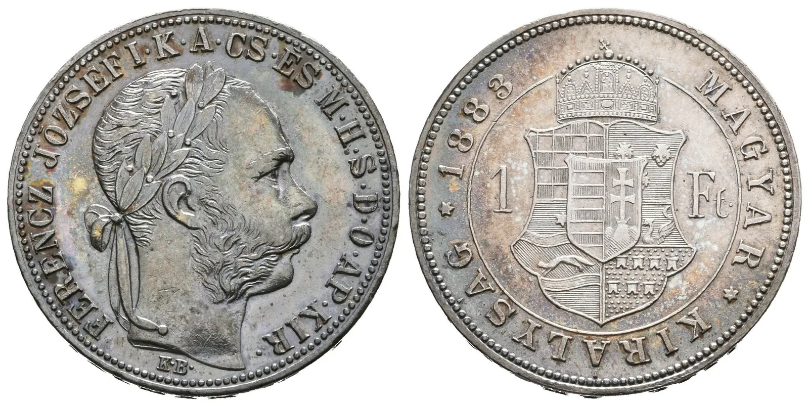 Zlatník 1883 KB, pěkná patina, rysky a drobné hranky — 1