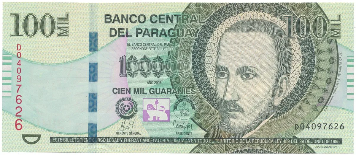 Paraguay, 100.000 Guaranies 2007, P.233a