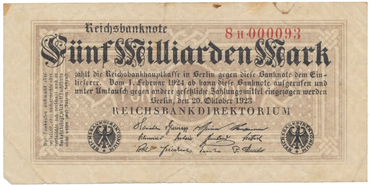 Německo, 5 Milliarden Mark 1923, Ro.120b