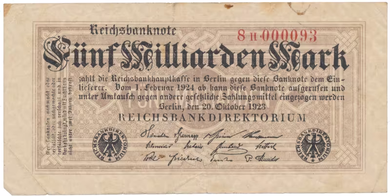 Německo, 5 Milliarden Mark 1923, Ro.120b