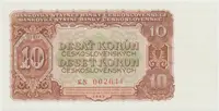 Československo, 10 Koruna 1953, tisk Praha, série KN, perf. 3 m.d., Hej.92b1.S1