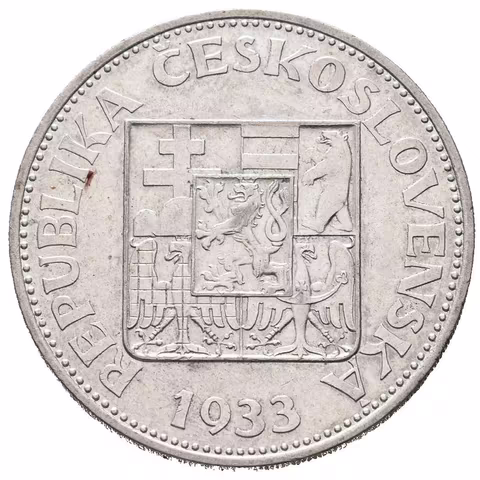 10 Koruna 1933, velmi pěkná zachovalost, téměř kompletní lesk v ploše,