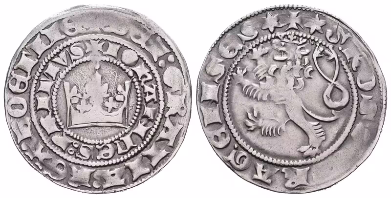 Jan Lucemburský, Pražský groš, Castelin 1