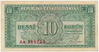 Československo, 10 Koruna 1950, první dvojpísmenková série Aa, Hej.86b