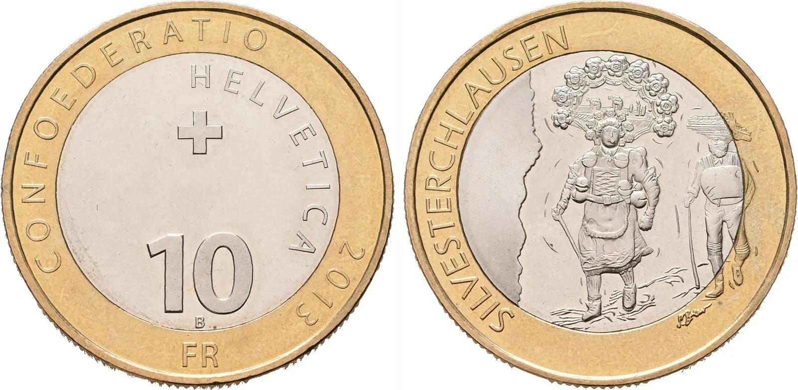 Švýcarsko, 10 Frank 2013 - Svátek svatého Silvestra