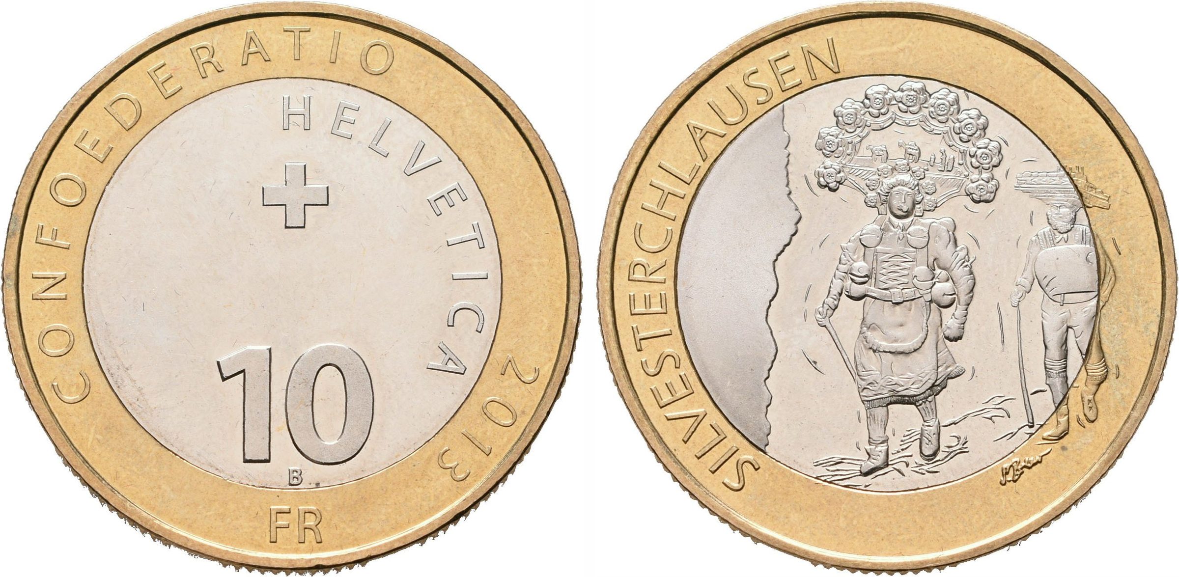 Švýcarsko, 10 Frank 2013 - Svátek svatého Silvestra