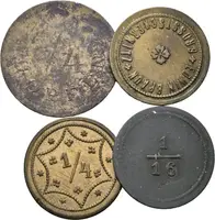 Velká Černoc - Gross Tschernitz - známky na chmel, — 2
