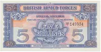 Velká Británie, 5 Shillings (1948), BAF - vojenské vydání, vodotisk, P.M20b