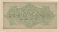 Německo, 1000 Mark 1922, vod. Gitter, modrozelené 6-místné číslo, Ro.75n - fotografie 2
