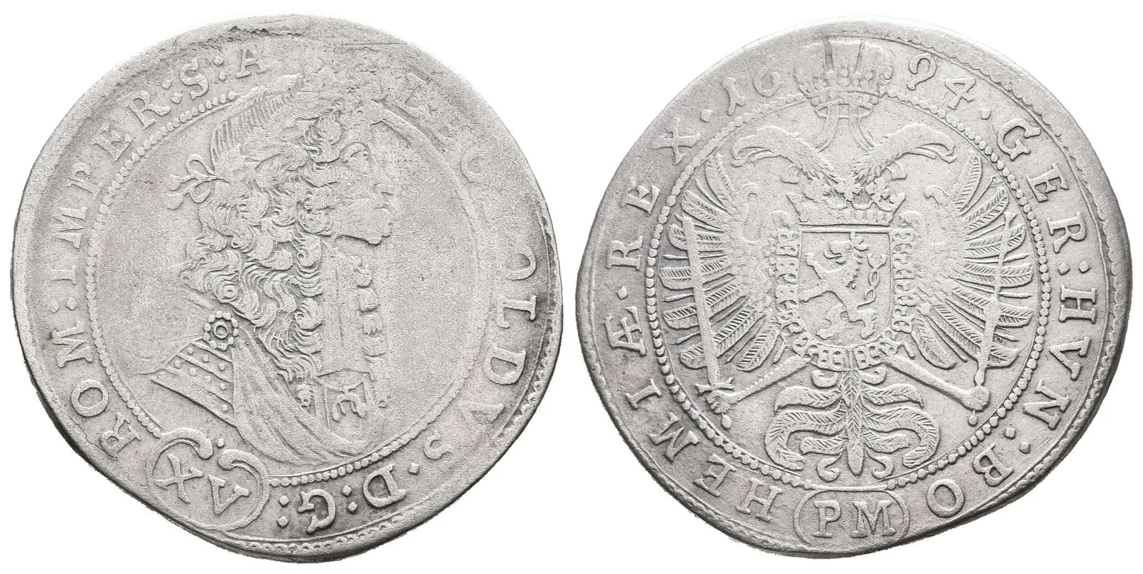XV Krejcar 1694 PM, Praha-Provisorium, Hal.1410, Höll.94.2.1_R! — 1