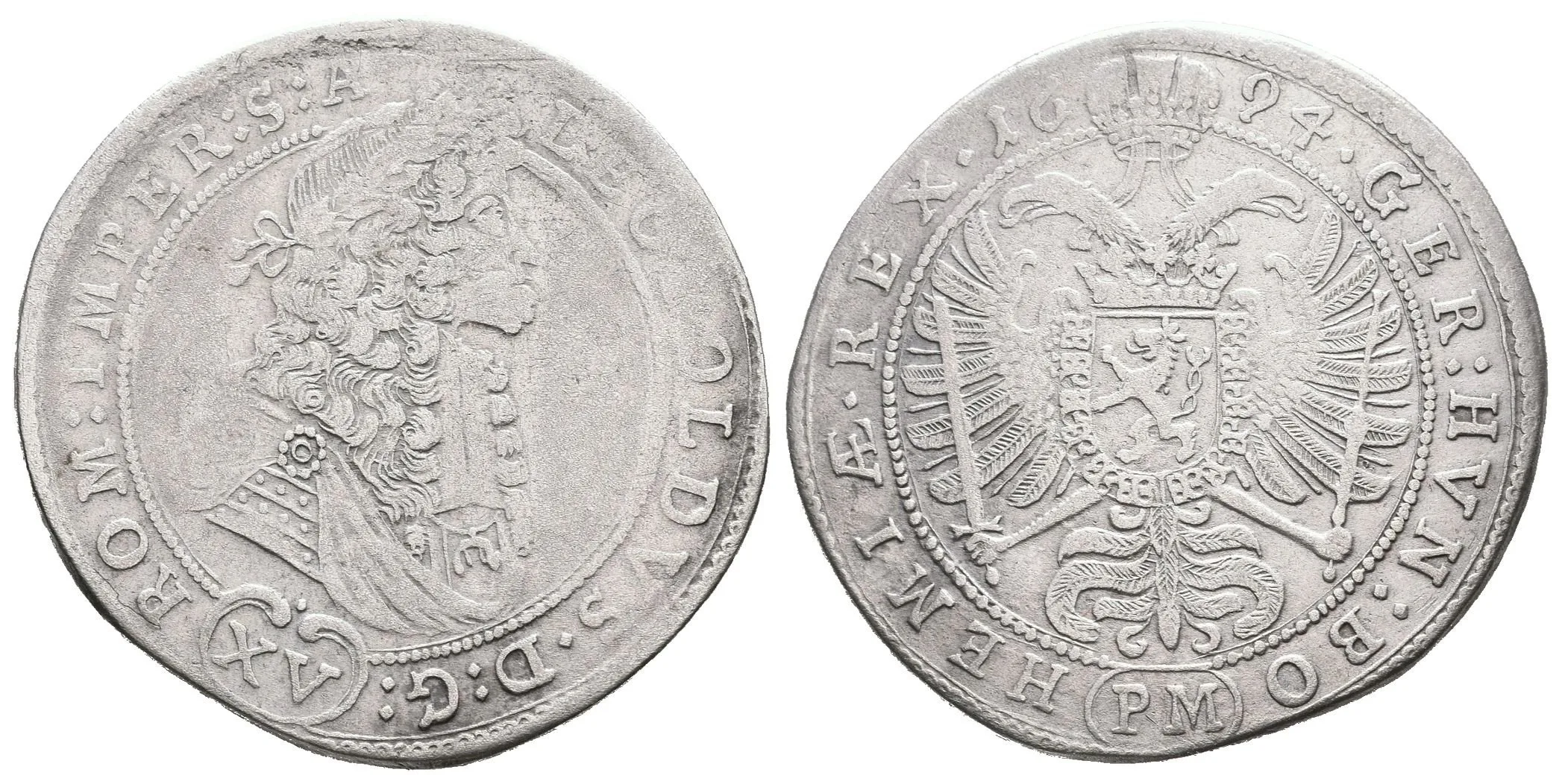XV Krejcar 1694 PM, Praha-Provisorium, Hal.1410, Höll.94.2.1_R! — 1