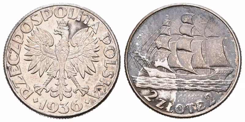 Polsko, 2 Zloté 1936 - Gdyně