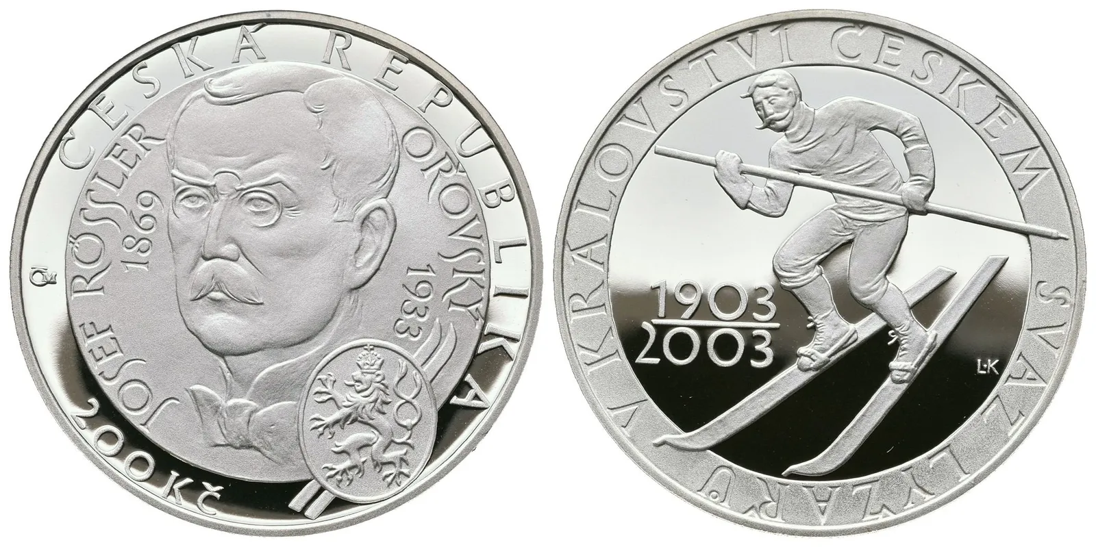 200 Kč 2003 - Svaz lyžařů v Království českém, PROOF