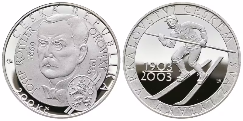 200 Kč 2003 - Svaz lyžařů v Království českém, PROOF