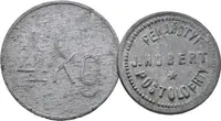 Neveklov - Alois Platil, známka na 4Kg chleba. Zn 25 mm + — 2