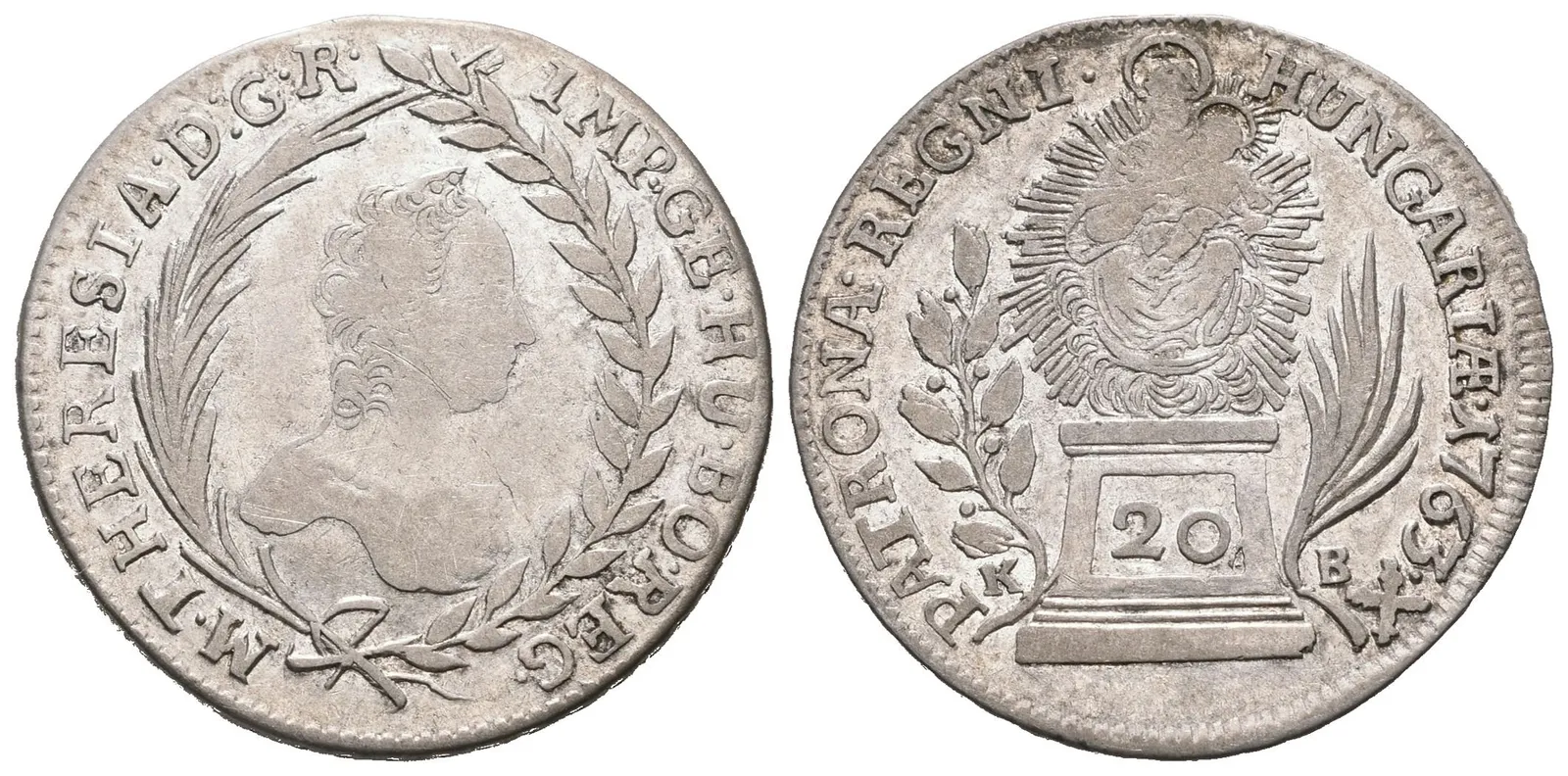 Marie Terezie, 20 Krejcar 1763 KB