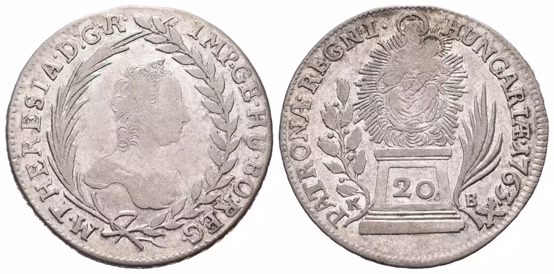 Marie Terezie, 20 Krejcar 1763 KB
