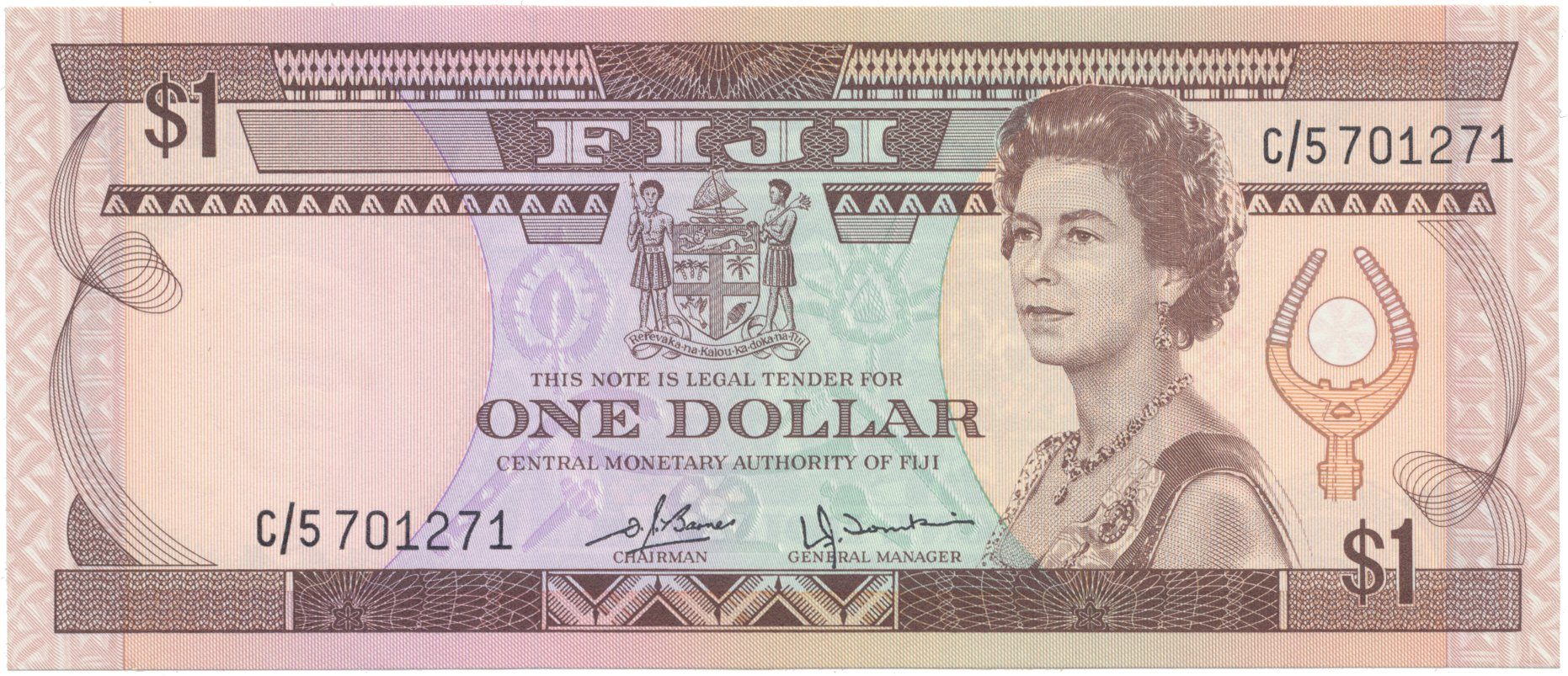 Fidži, 1 Dollar (1980), P.76a