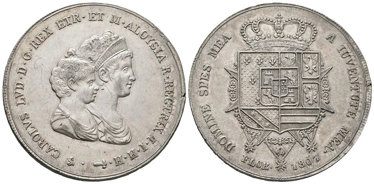 Itálie - Toskánsko, Carolo Ludovico a Maria Louisa, 1803 - 1807 — 1