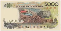 Indonésie, 5000 Rupiah 1997~2001, P.130f~j - fotografie 2