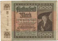 Německo, 5000 Mark 1922, Ro.80b