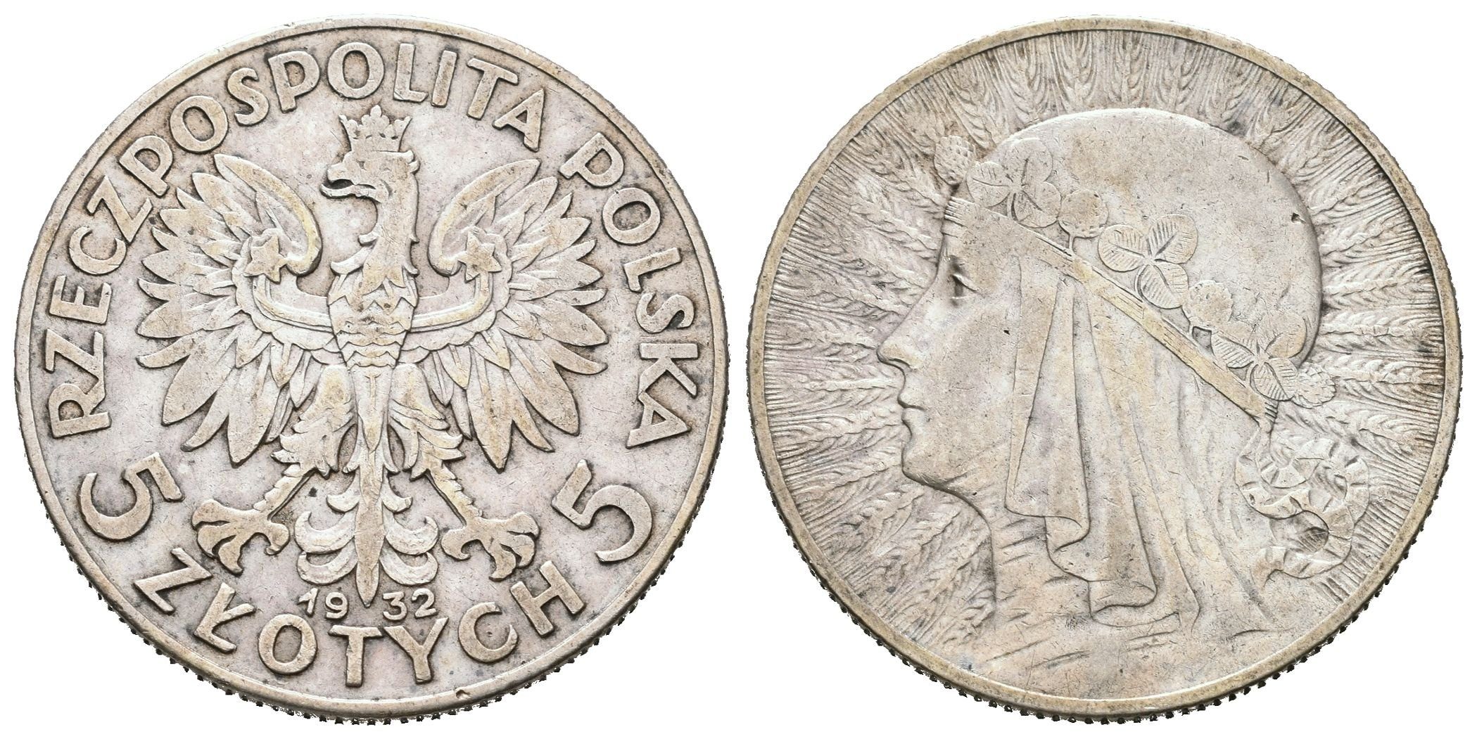 Polsko, 5 Zlotých 1932 - Polonia