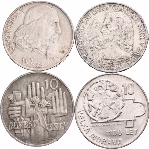 Soubor mincí 10 Kčs - 1957 - CH. J. Willenberg a Komenský,